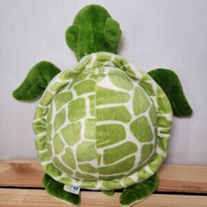 Green Plush Turtle w/ Hidden Pouch by Teddy Mountain